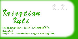 krisztian kuli business card